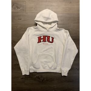 Vintage Howard University Bison Hoodie Sweatshirt Women Large HBCU Polka Dot Y2K